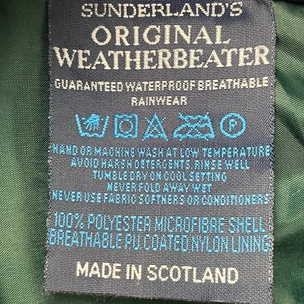 Sunderland of‎ Scotland Classic Golf Pullover Shirt Houndstooth Green Blue Sz XL